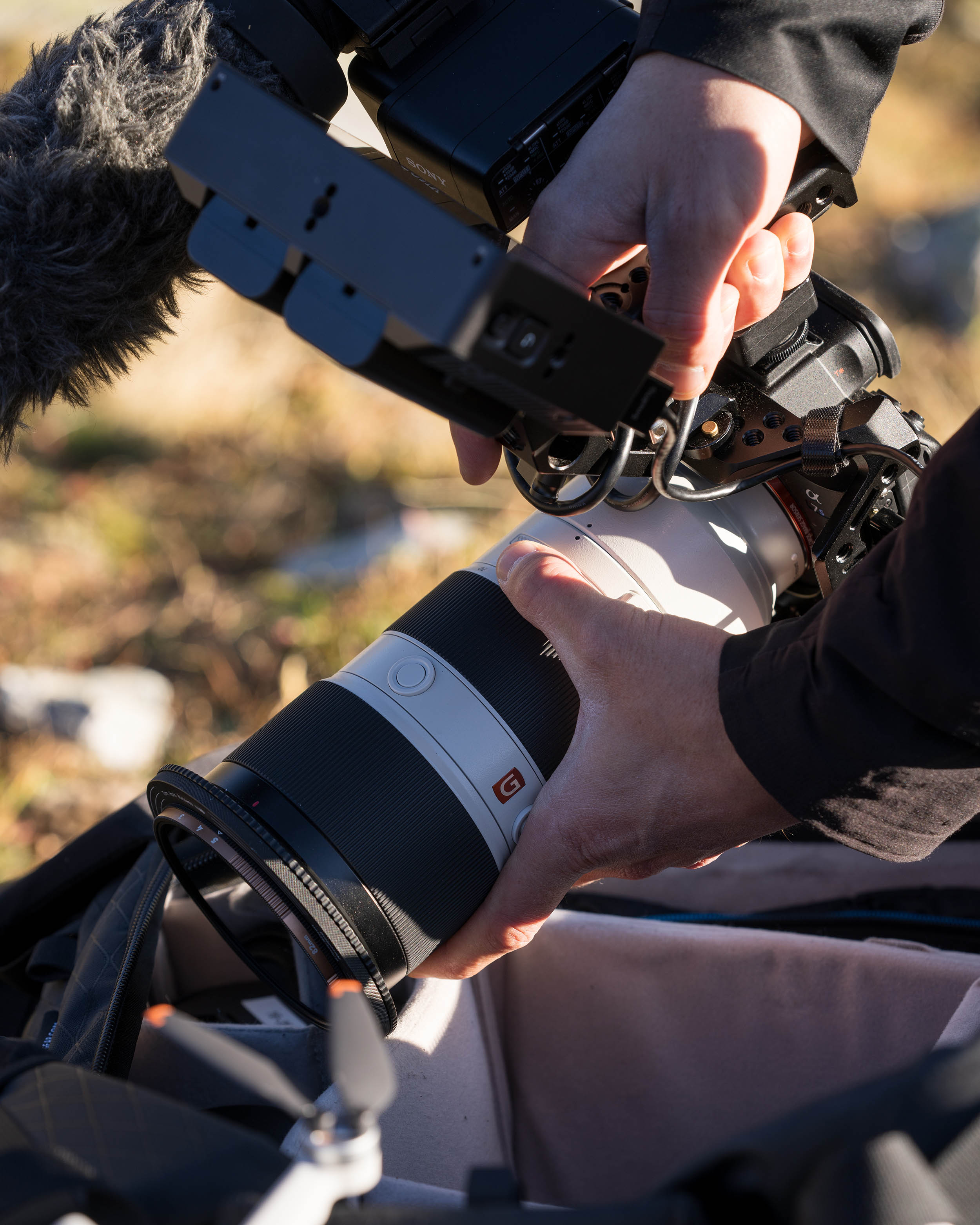 Mathias Wittwer preparing his camera. Photo by Phillip Ruggli